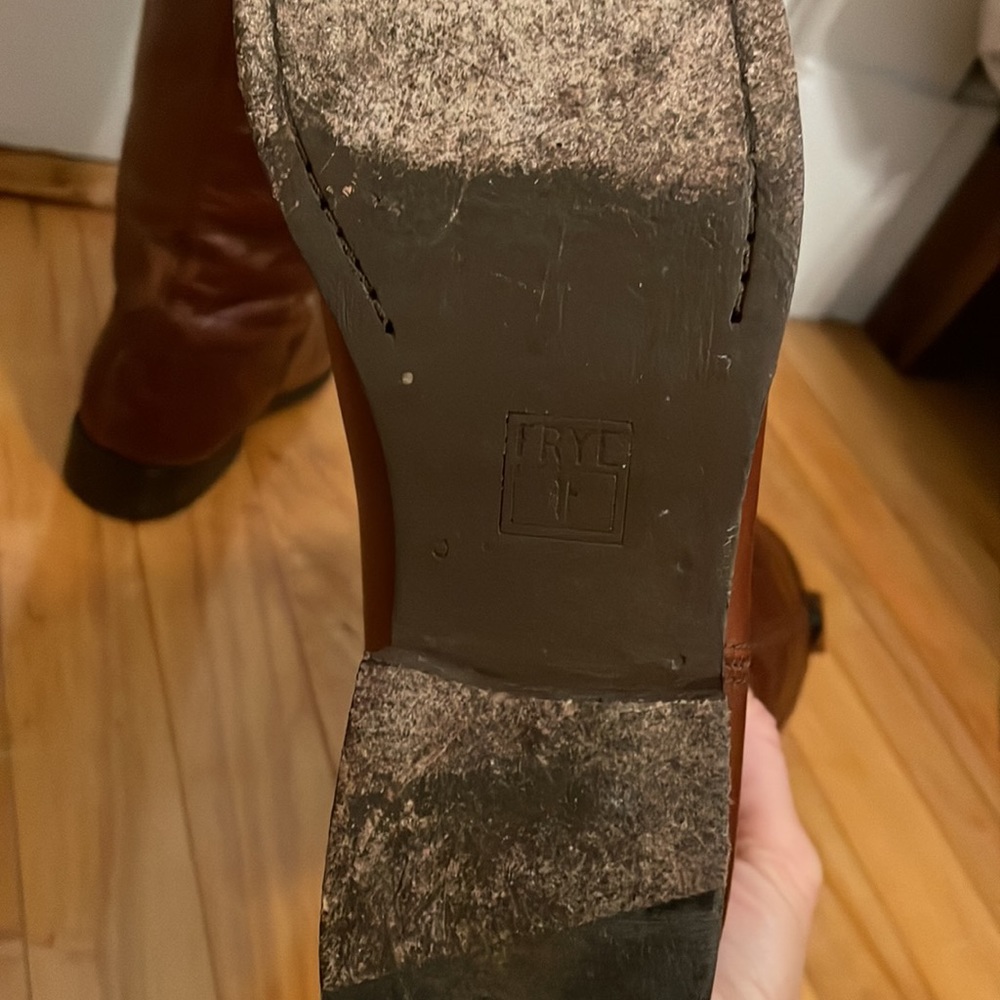 Frye Melissa Button Tall Riding Leather Boots 6 B - Picture 7 of 9